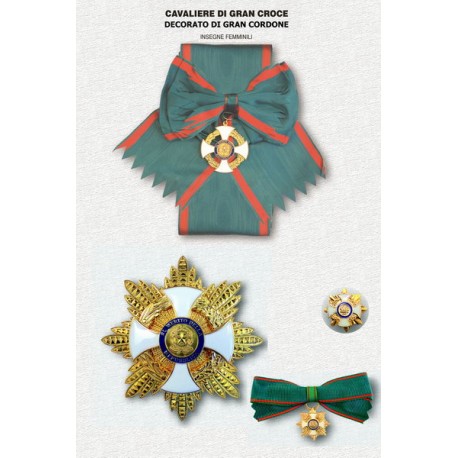 Set completo  OMRI Dama Gran Croce Decorata di Gran Cordone